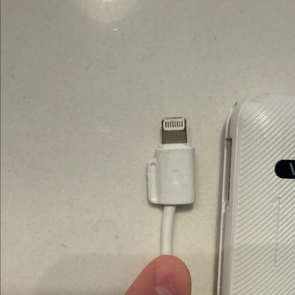 White Portable Charger